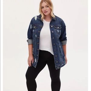 Torrid size 2 distressed denim jacket